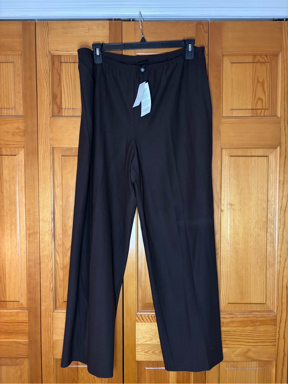 Eileen Fisher Brown Wide-Leg Trousers